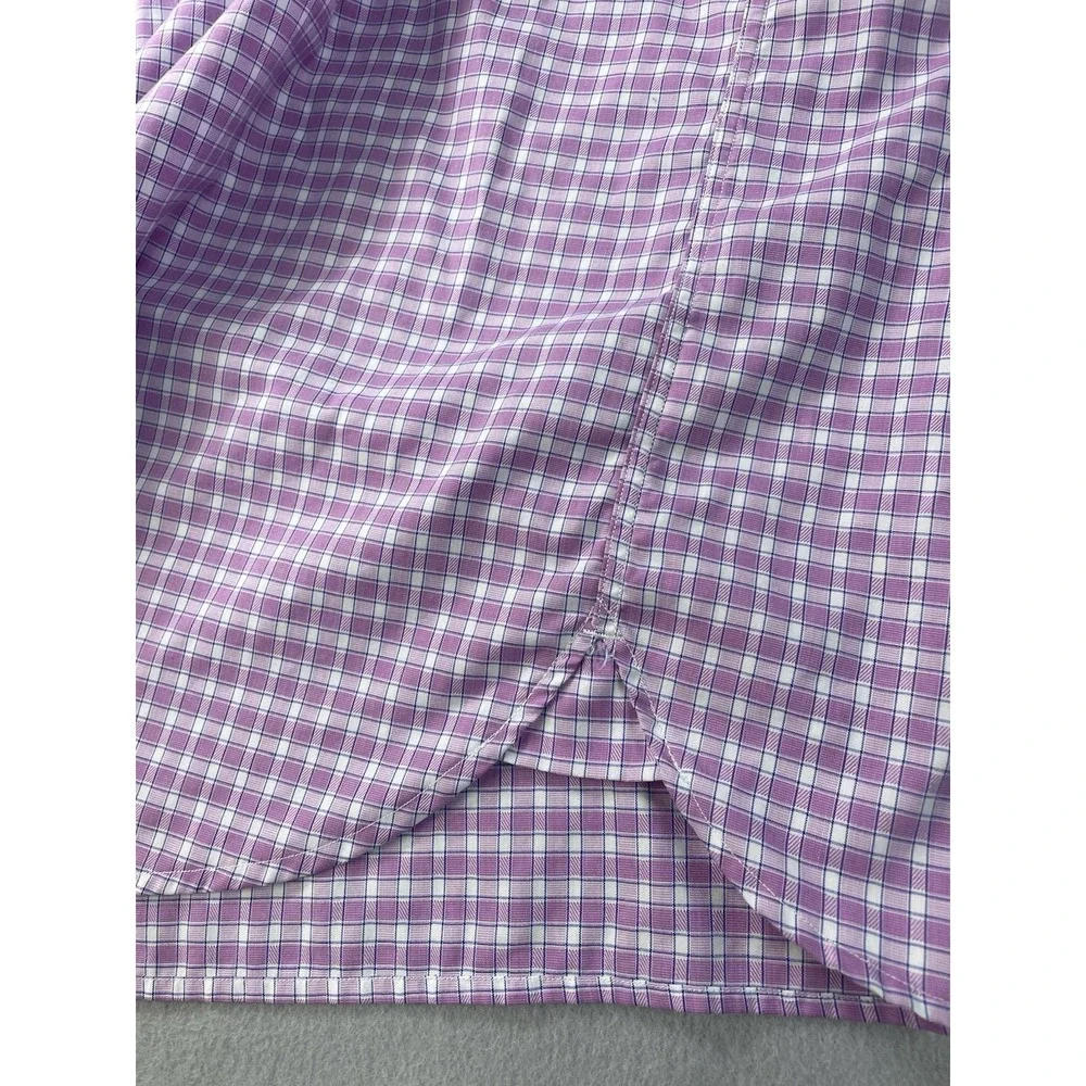 Oak Hill Premium Mens Gingham Non Iron Button Down Shirt 18 36/37 T - Picture 6 of 16